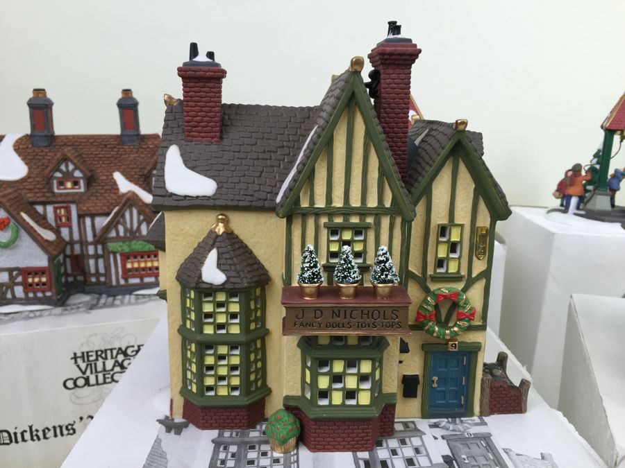 JUST ADDED - Department 56 Heritage Village College Dickens' Village Series Porcelain Decorations With Boxes [Photo 5]