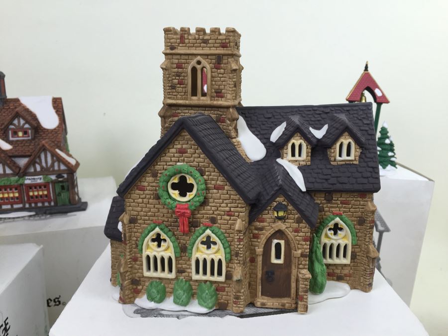 JUST ADDED - Department 56 Heritage Village College Dickens' Village Series Porcelain Decorations With Boxes [Photo 3]