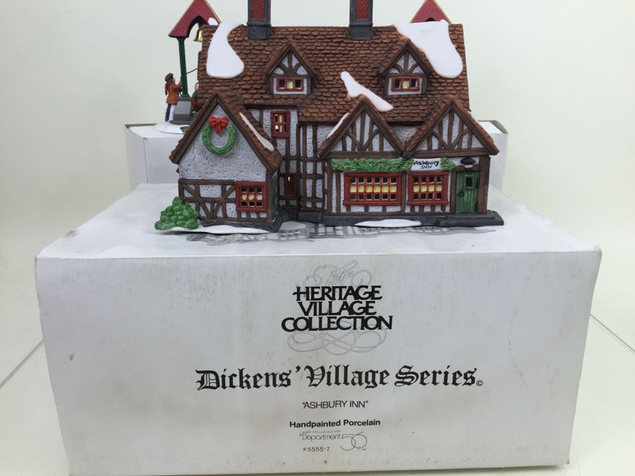 JUST ADDED - Department 56 Heritage Village College Dickens' Village Series Porcelain Decorations With Boxes [Photo 14]