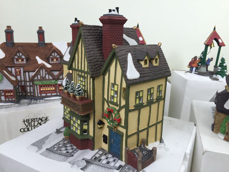 JUST ADDED - Department 56 Heritage Village College Dickens' Village Series Porcelain Decorations With Boxes [Photo 7]
