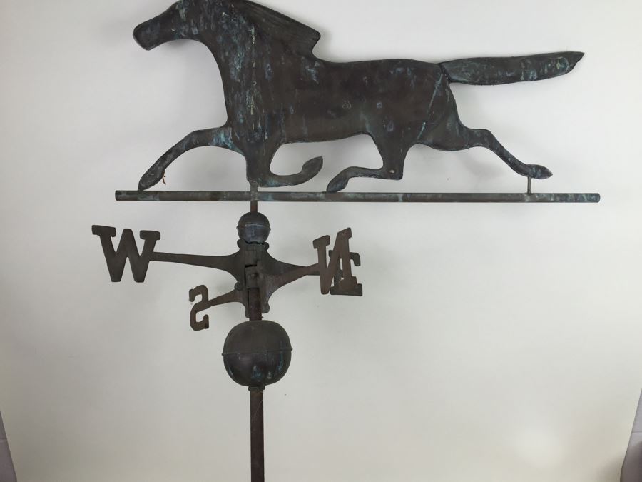 Vintage Copper Horse Weathervane