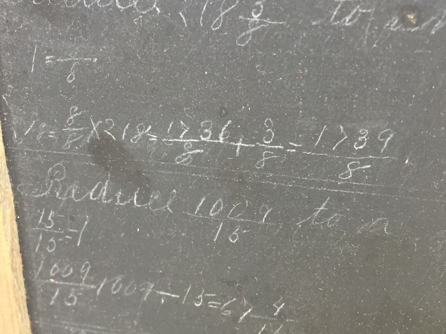 Vintage Two Panel Slate Chalkboard Laced Four Sides Folding  [Photo 11]