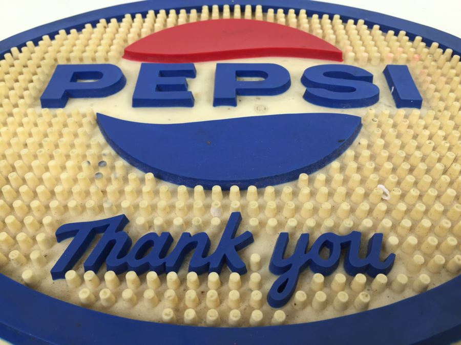Vintage PEPSI 'Thank You' Bar Soda Fountain Dispenser Rubber Mat [Photo 3]