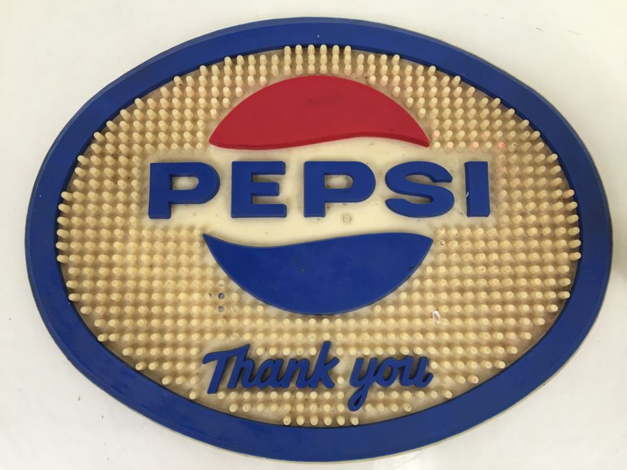 Vintage PEPSI 'Thank You' Bar Soda Fountain Dispenser Rubber Mat