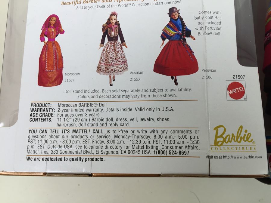 Collector Edition Barbie Dolls New In Box Dolls Of The World Vintage 1997 1998 [Photo 22]
