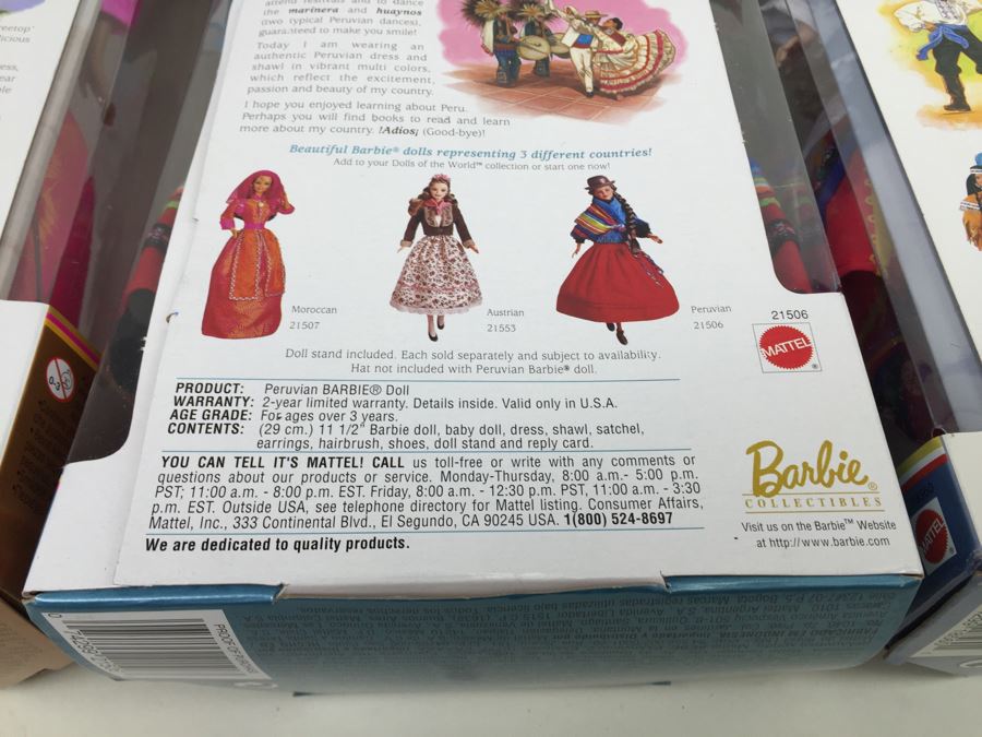 Collector Edition Barbie Dolls New In Box Dolls Of The World Vintage 1997 1998 [Photo 23]