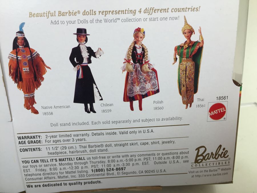 Collector Edition Barbie Dolls New In Box Dolls Of The World Vintage 1997 1998 [Photo 25]