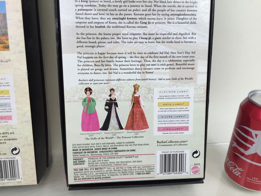 Barbie Pink Label Collection Dolls Of The World Princess Of Navajo And Korean Court 2004 [Photo 17]