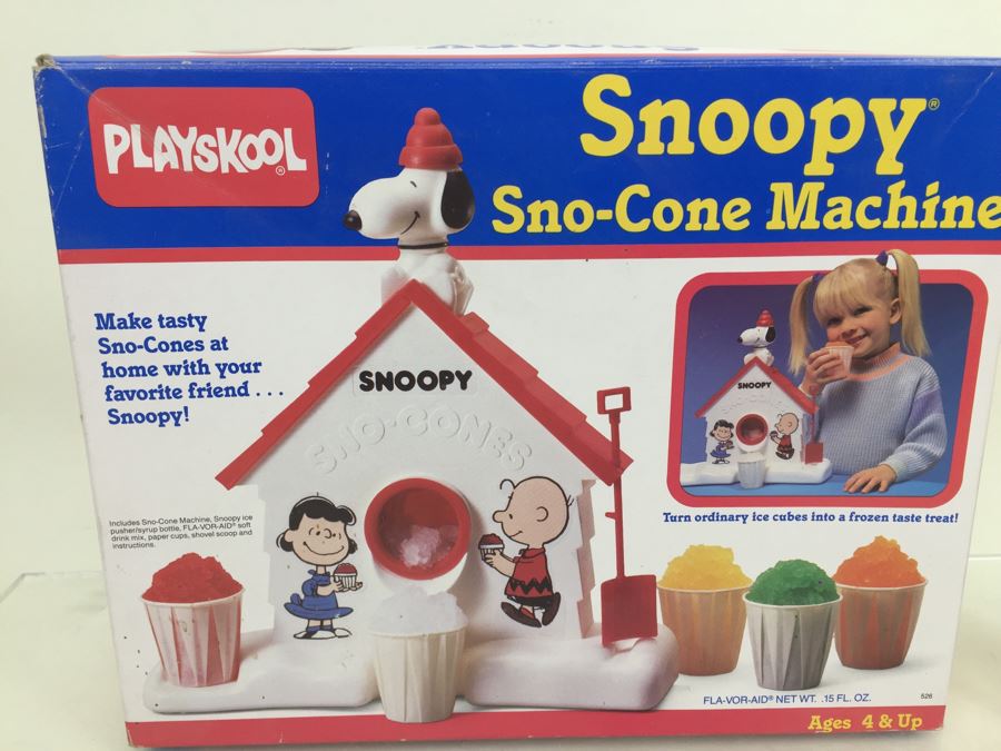 Playskool Snoopy Sno-Cone Machine In Box Vintage 1989 [Photo 4]