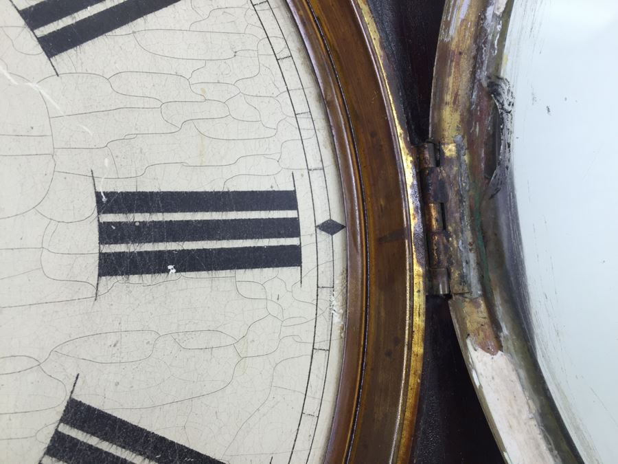 Vintage Seth Thomas Drop Octagon School House Wall Clock With Key [Photo 8]