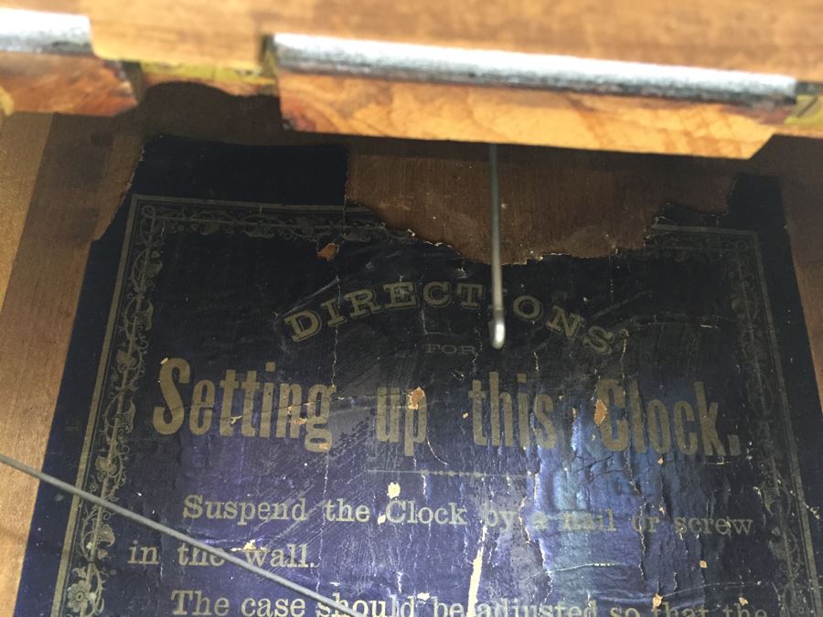 Vintage Seth Thomas Drop Octagon School House Wall Clock With Key [Photo 18]