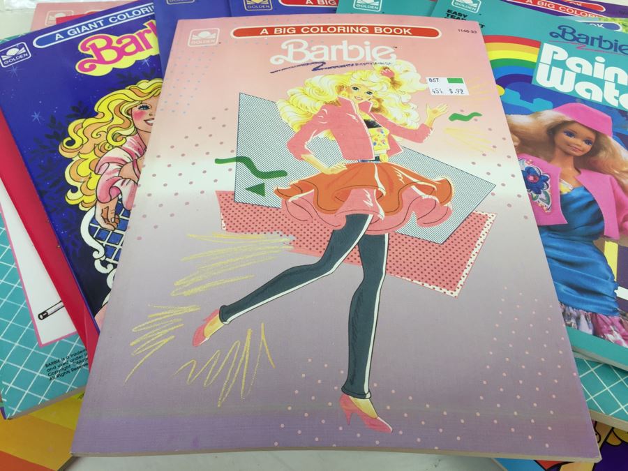 Huge Collection Of Barbie Items Including Sticker Fun Books, Coloring Books, Super Stickers And 30th Anniversay Barbie Magazine And Clothes [Photo 10]