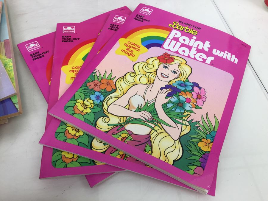 Huge Collection Of Barbie Items Including Sticker Fun Books, Coloring Books, Super Stickers And 30th Anniversay Barbie Magazine And Clothes [Photo 24]