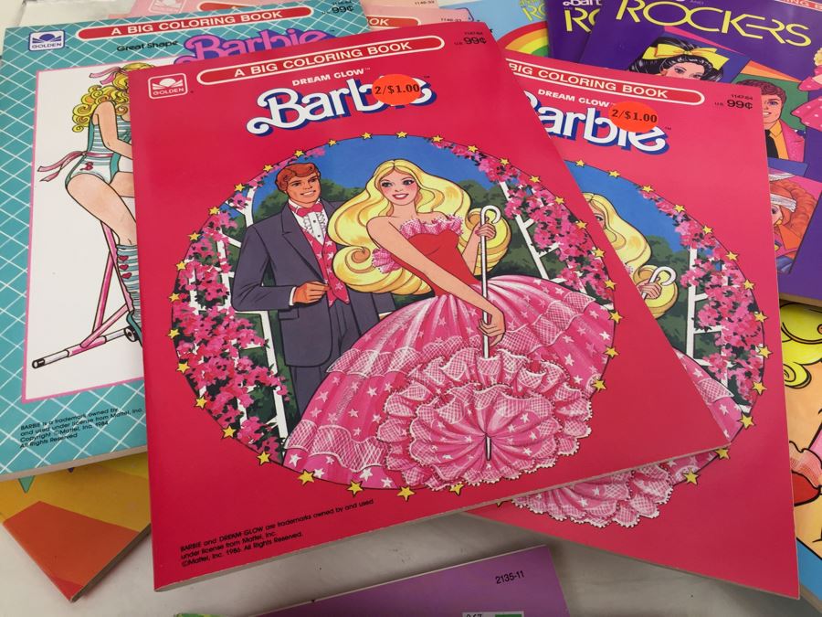 Huge Collection Of Barbie Items Including Sticker Fun Books, Coloring Books, Super Stickers And 30th Anniversay Barbie Magazine And Clothes [Photo 19]