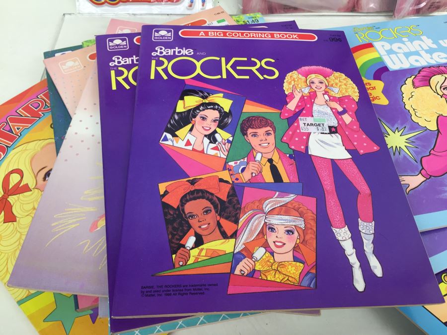 Huge Collection Of Barbie Items Including Sticker Fun Books, Coloring Books, Super Stickers And 30th Anniversay Barbie Magazine And Clothes [Photo 20]