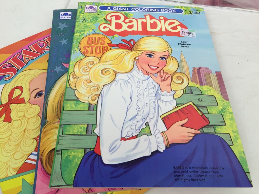 Huge Collection Of Barbie Items Including Sticker Fun Books, Coloring Books, Super Stickers And 30th Anniversay Barbie Magazine And Clothes [Photo 27]