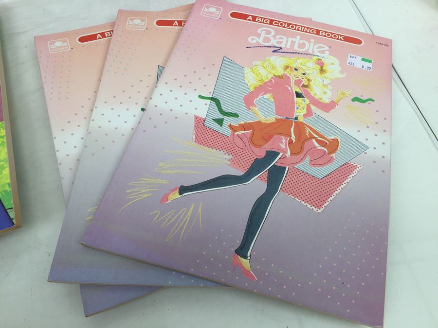 Huge Collection Of Barbie Items Including Sticker Fun Books, Coloring Books, Super Stickers And 30th Anniversay Barbie Magazine And Clothes [Photo 26]