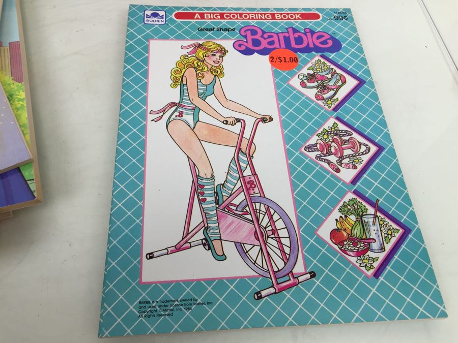 Huge Collection Of Barbie Items Including Sticker Fun Books, Coloring Books, Super Stickers And 30th Anniversay Barbie Magazine And Clothes [Photo 25]