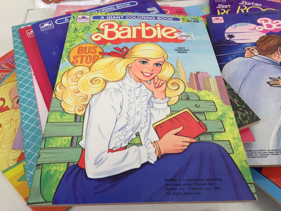 Huge Collection Of Barbie Items Including Sticker Fun Books, Coloring Books, Super Stickers And 30th Anniversay Barbie Magazine And Clothes [Photo 14]
