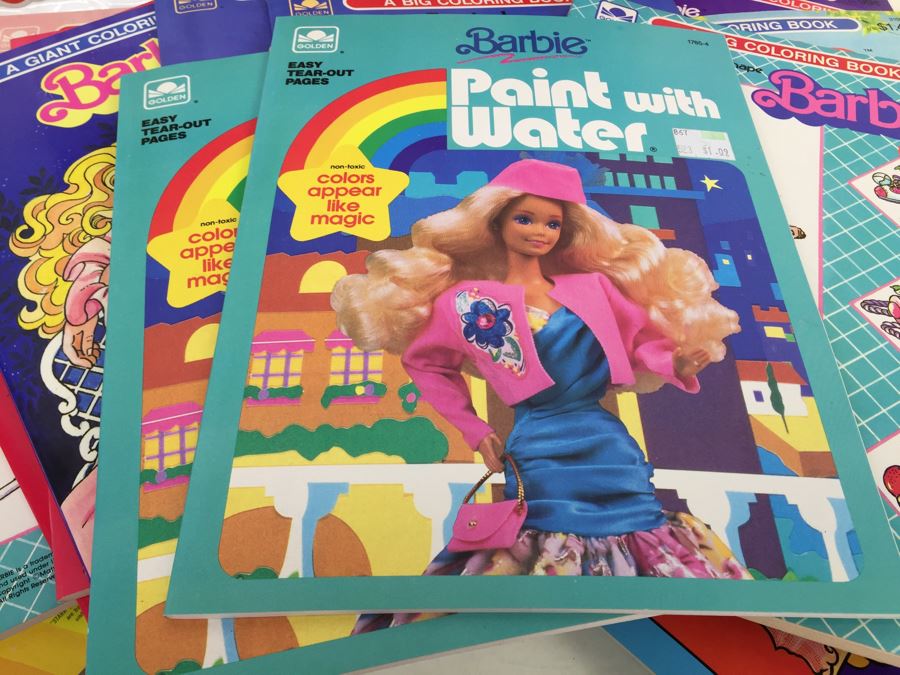 Huge Collection Of Barbie Items Including Sticker Fun Books, Coloring Books, Super Stickers And 30th Anniversay Barbie Magazine And Clothes [Photo 11]