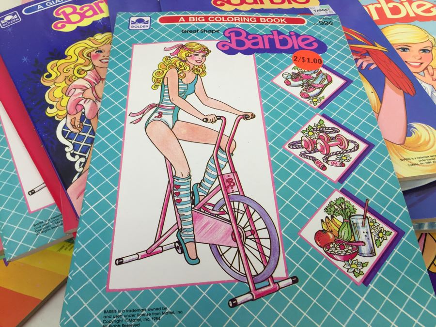 Huge Collection Of Barbie Items Including Sticker Fun Books, Coloring Books, Super Stickers And 30th Anniversay Barbie Magazine And Clothes [Photo 12]