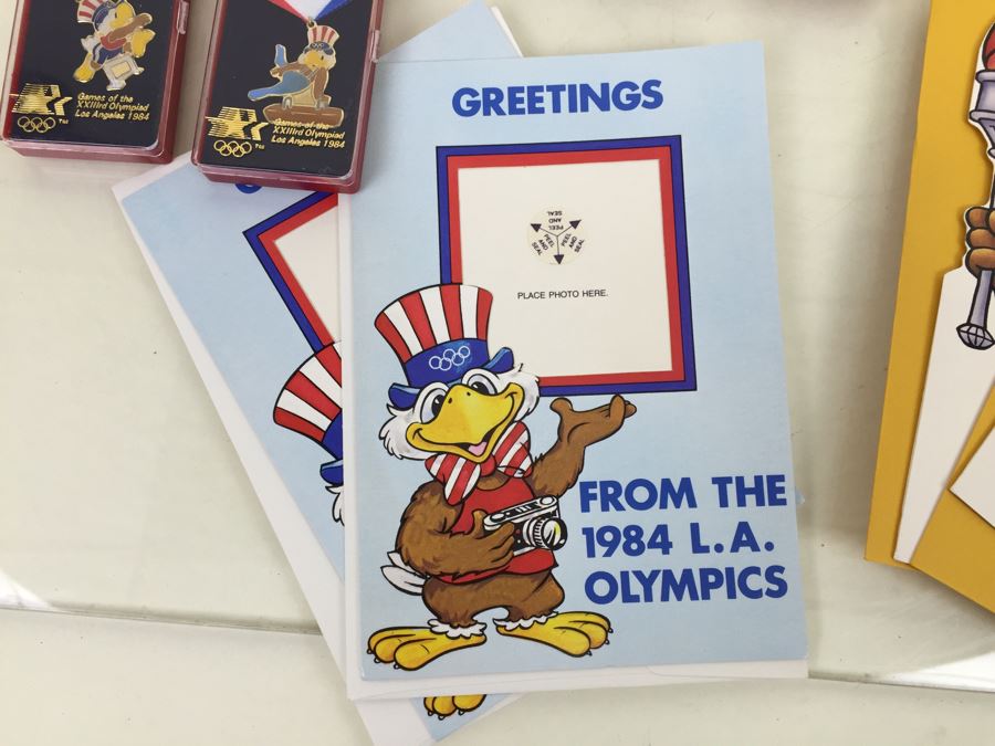 Collection Of Los Angeles 1984 Olympics Items Including Medals And Magnets [Photo 14]