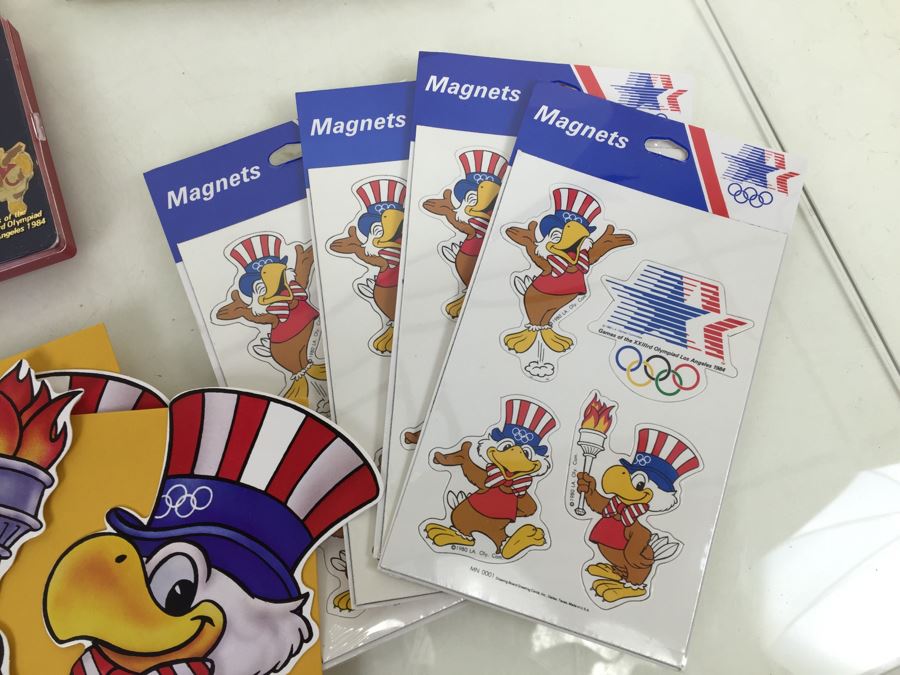Collection Of Los Angeles 1984 Olympics Items Including Medals And Magnets [Photo 3]