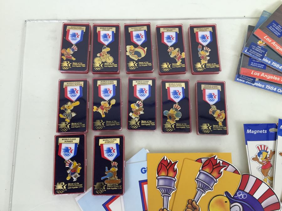 Collection Of Los Angeles 1984 Olympics Items Including Medals And Magnets [Photo 2]