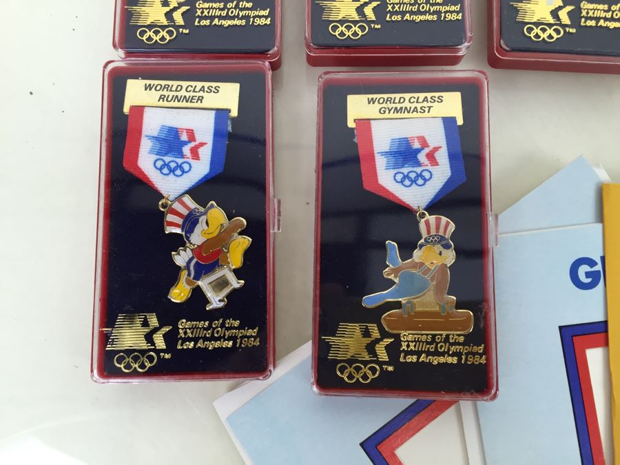 Collection Of Los Angeles 1984 Olympics Items Including Medals And Magnets [Photo 8]