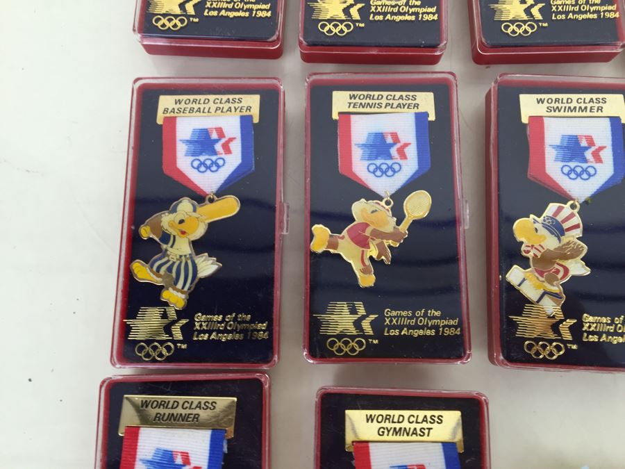 Collection Of Los Angeles 1984 Olympics Items Including Medals And Magnets [Photo 7]