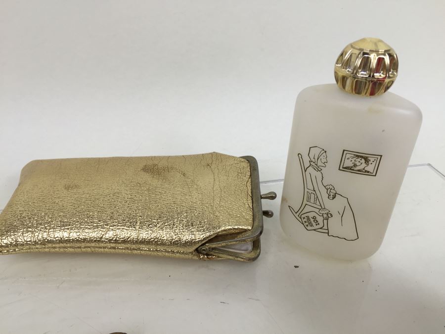 Keepsake Box Drawer Lot USN Navy Wall Plaques, Tins, Metal Playing Card Case, Flask [Photo 19]