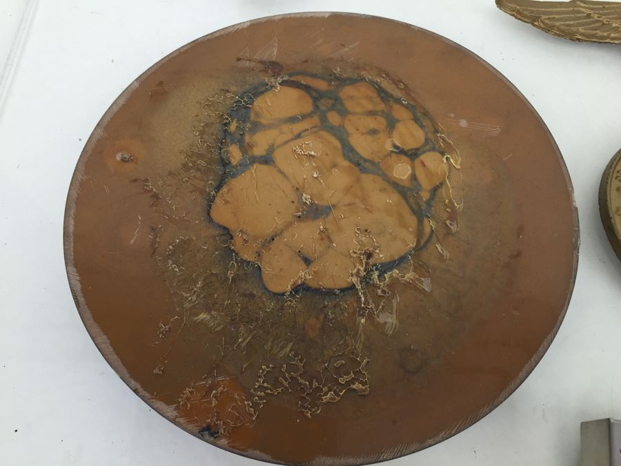 Keepsake Box Drawer Lot USN Navy Wall Plaques, Tins, Metal Playing Card Case, Flask [Photo 6]