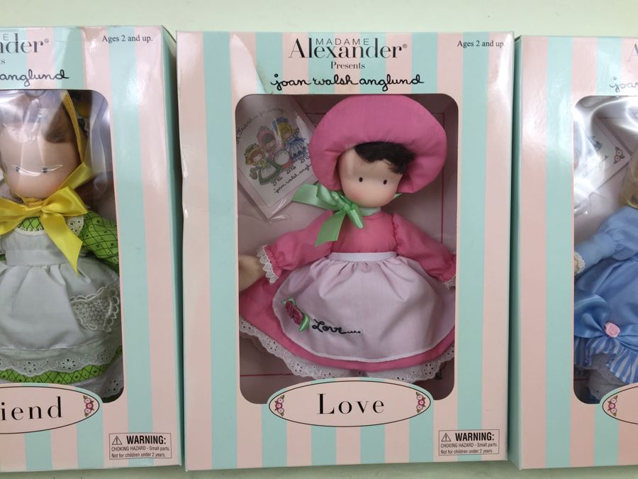 Madame Alexander Presents Joan Walsh Anglund Dolls Friend, Love And Joy New In Box With Books 2001 [Photo 6]