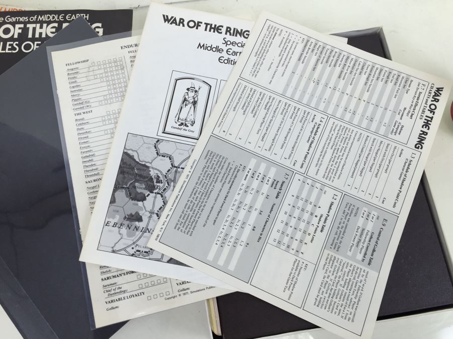 SPI War Of The Ring Game Based On J.R.R. Tolkien's The Lord Of The Rings Vintage 1977 [Photo 19]