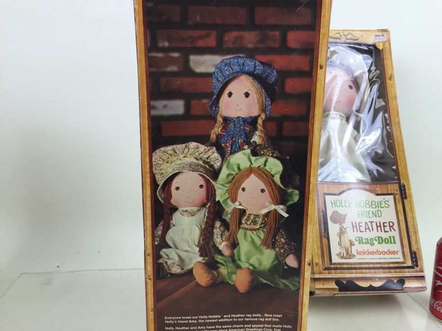 Holly Hobbie's Friend And Brother Rag Dolls In Boxes Knickerbocker Heather, Amy, Carrie And Robby Hobbie Vintage 1974 [Photo 18]