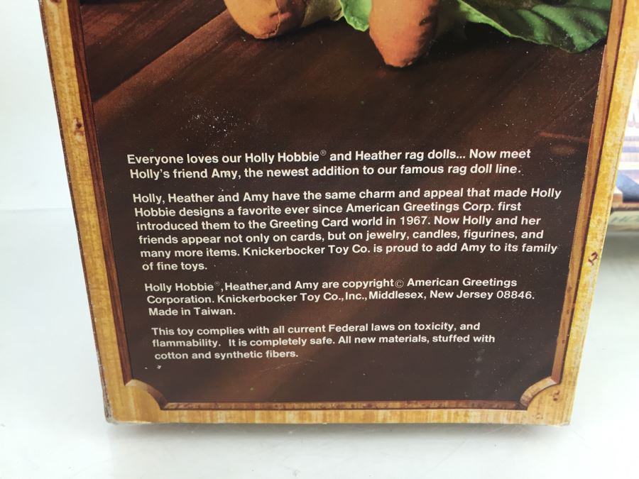 Holly Hobbie's Friend And Brother Rag Dolls In Boxes Knickerbocker Heather, Amy, Carrie And Robby Hobbie Vintage 1974 [Photo 17]