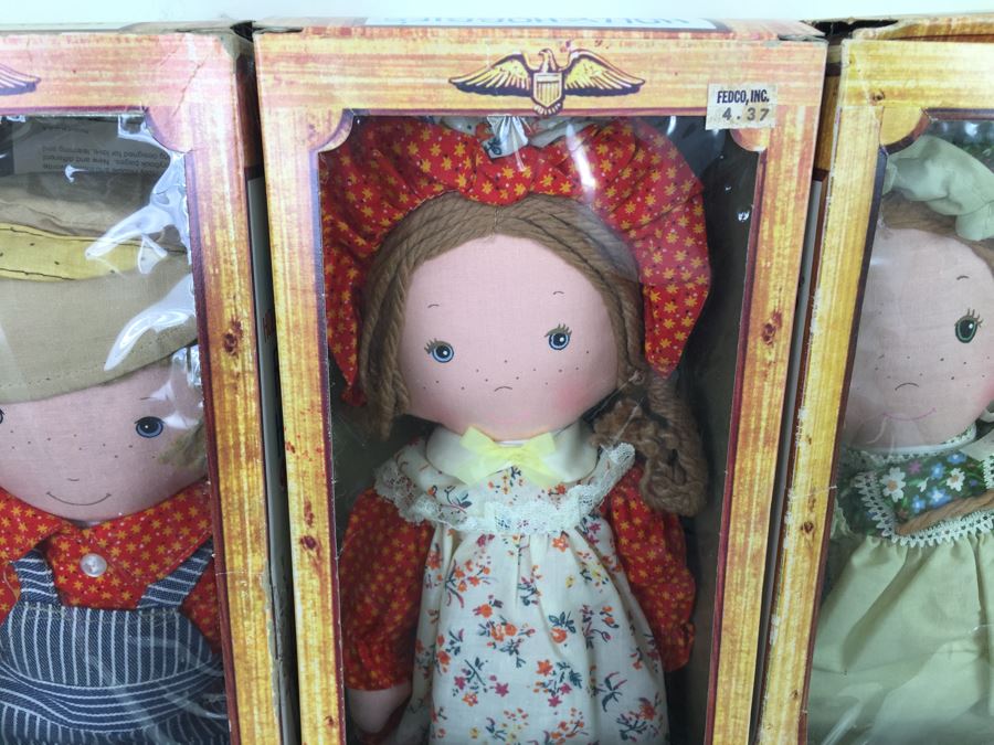 Holly Hobbie's Friend And Brother Rag Dolls In Boxes Knickerbocker Heather, Amy, Carrie And Robby Hobbie Vintage 1974 [Photo 5]