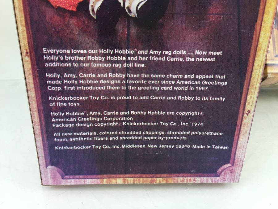 Holly Hobbie's Friend And Brother Rag Dolls In Boxes Knickerbocker Heather, Amy, Carrie And Robby Hobbie Vintage 1974 [Photo 15]