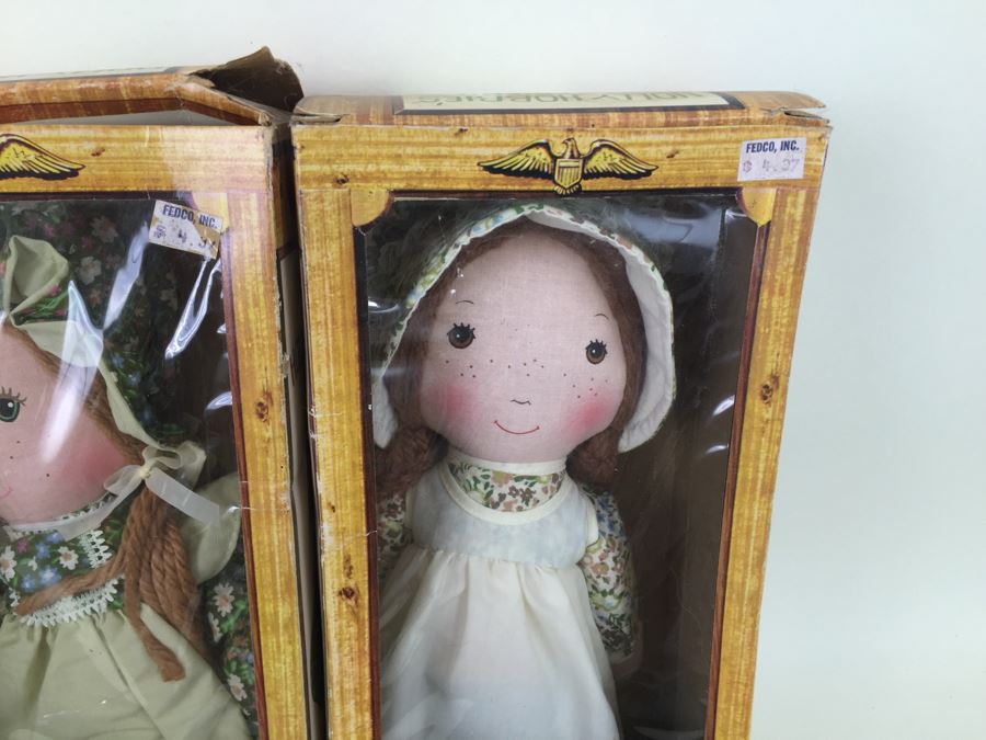 Holly Hobbie's Friend And Brother Rag Dolls In Boxes Knickerbocker Heather, Amy, Carrie And Robby Hobbie Vintage 1974 [Photo 9]