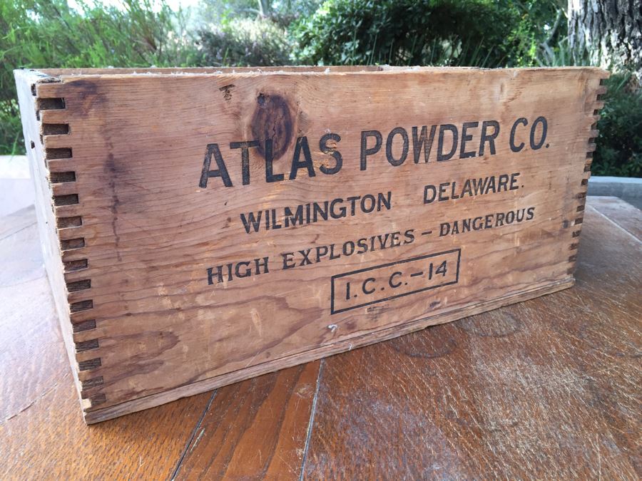 Vintage Atlas Powder Co High Explosives Dangerous Box [Photo 4]