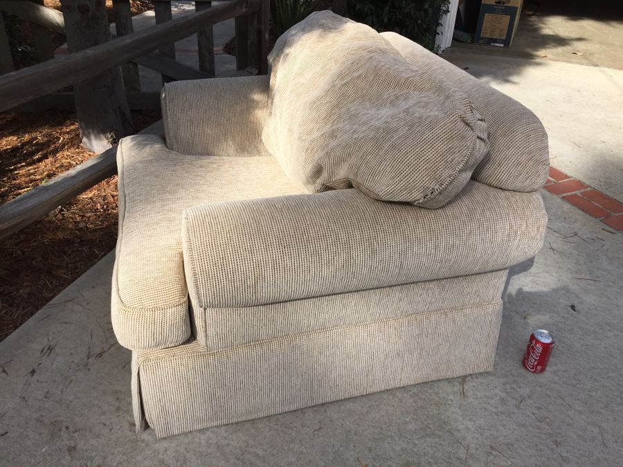 Large Upholstered Light Tan Chair [Photo 8]