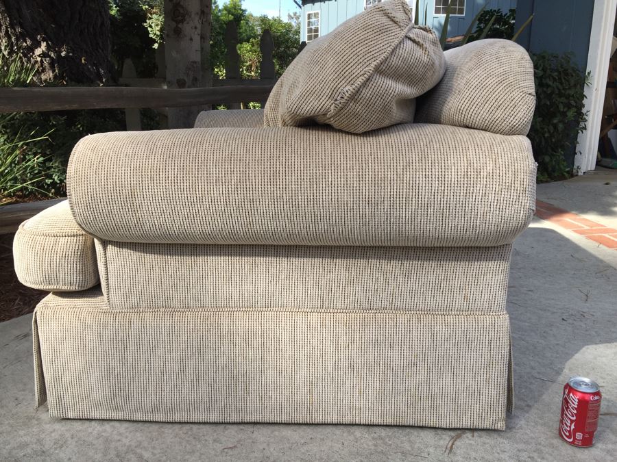 Large Upholstered Light Tan Chair [Photo 6]