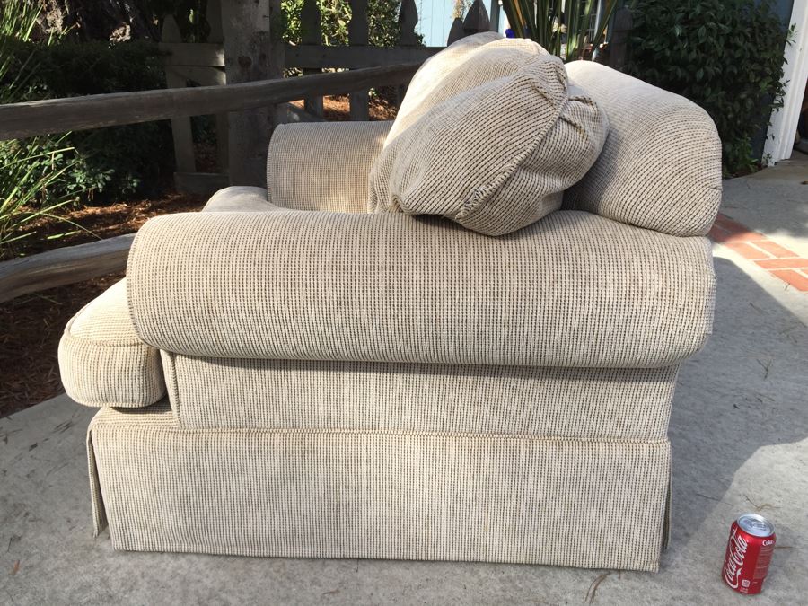 Large Upholstered Light Tan Chair [Photo 7]