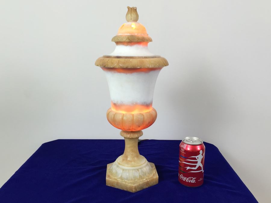 Stunning Alabaster Urn Lamp [Photo 1]