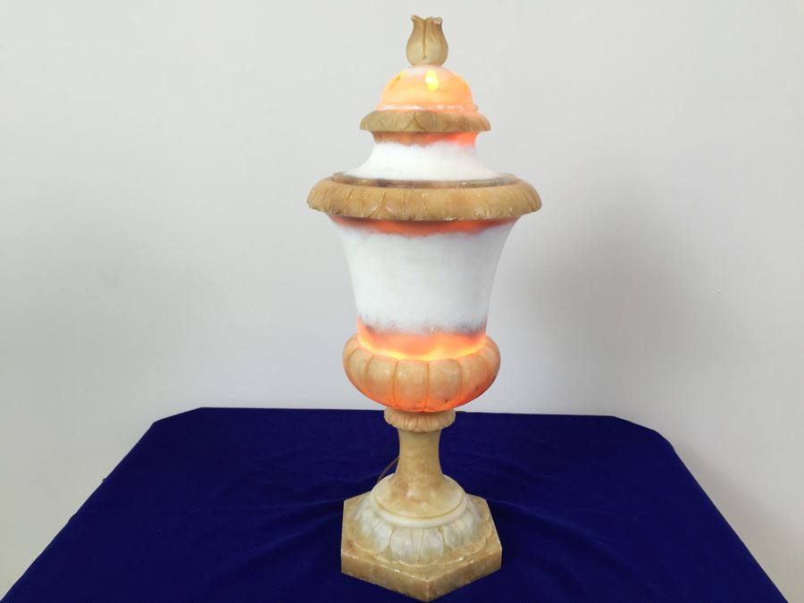 Stunning Alabaster Urn Lamp [Photo 4]