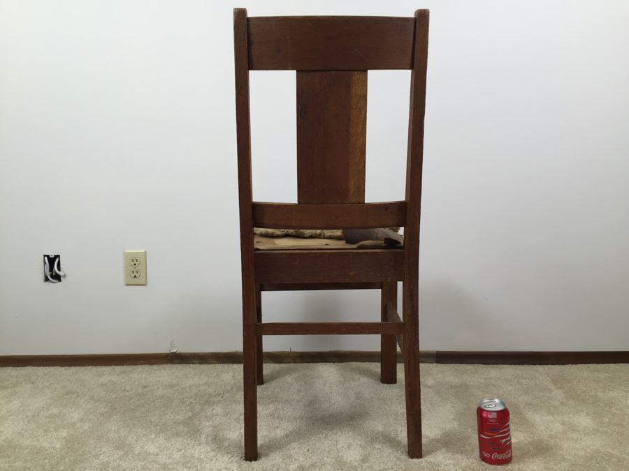 Old Oak Chair Leather Needs Reupholstering [Photo 9]