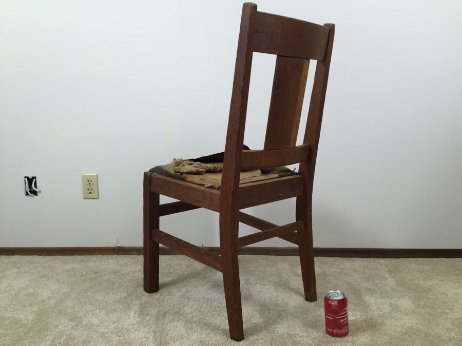 Old Oak Chair Leather Needs Reupholstering [Photo 10]