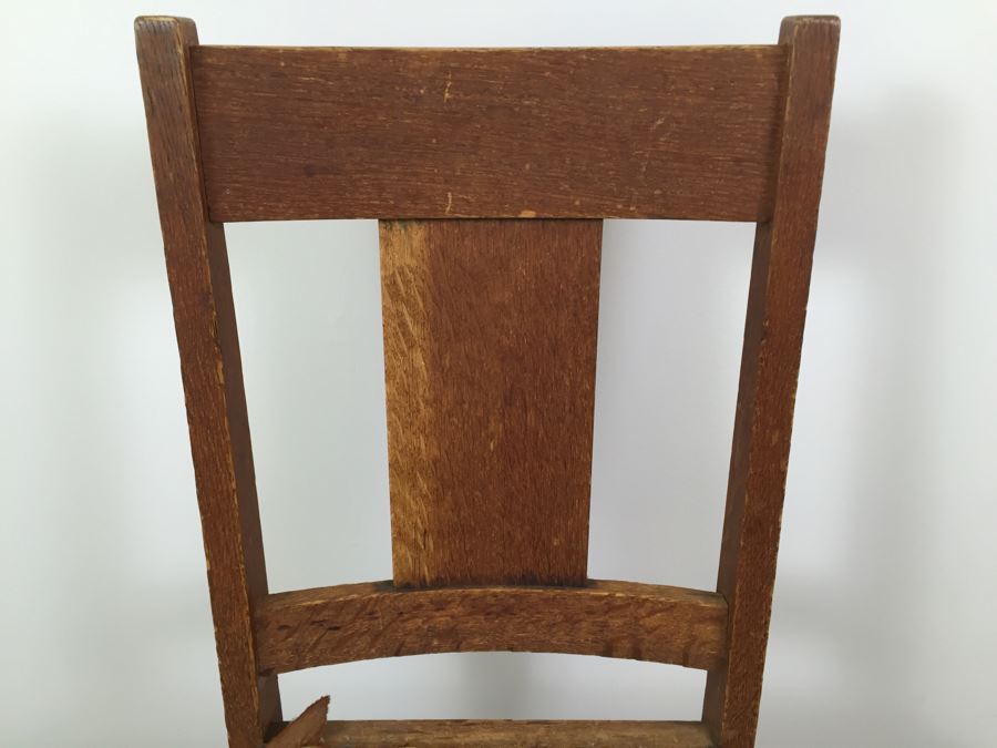 Old Oak Chair Leather Needs Reupholstering [Photo 4]