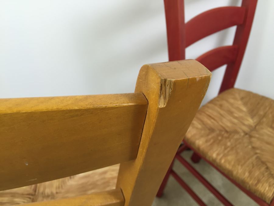 (3) Rush Seat Pottery Barn Chairs [Photo 10]