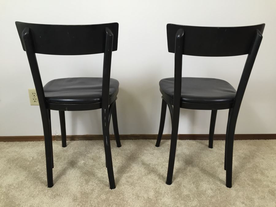 Pair Of Modern Black Bentwood Chairs [Photo 7]